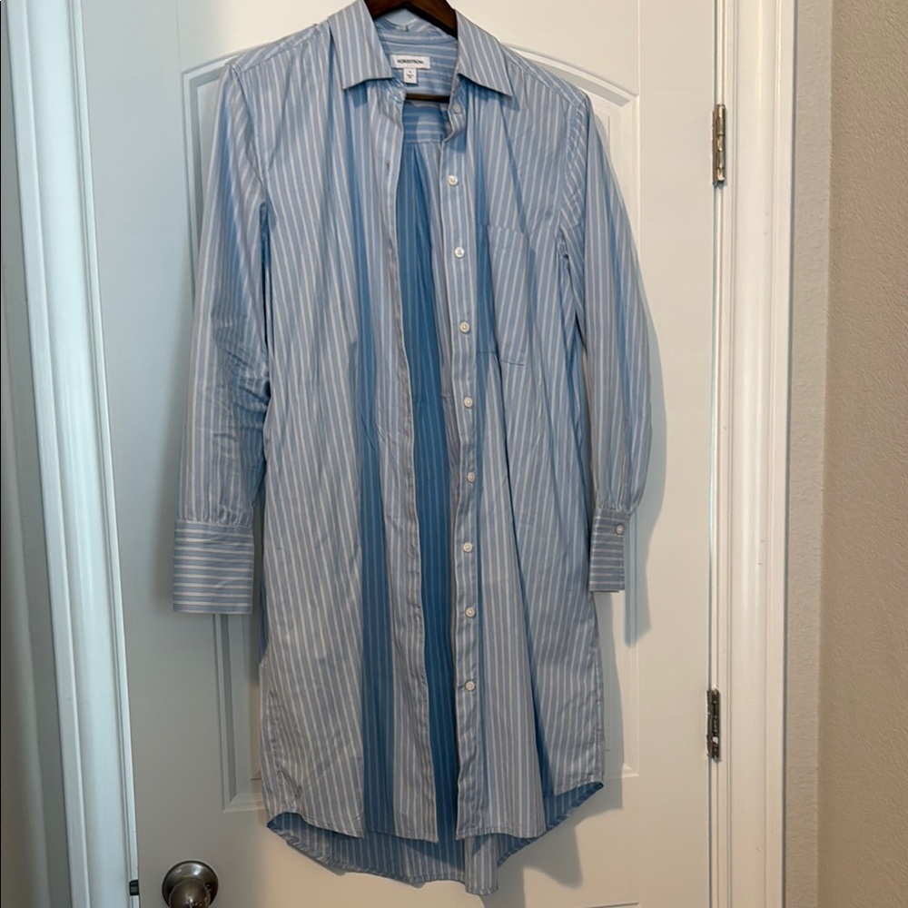 Nordstrom Blue and White Midi Dress